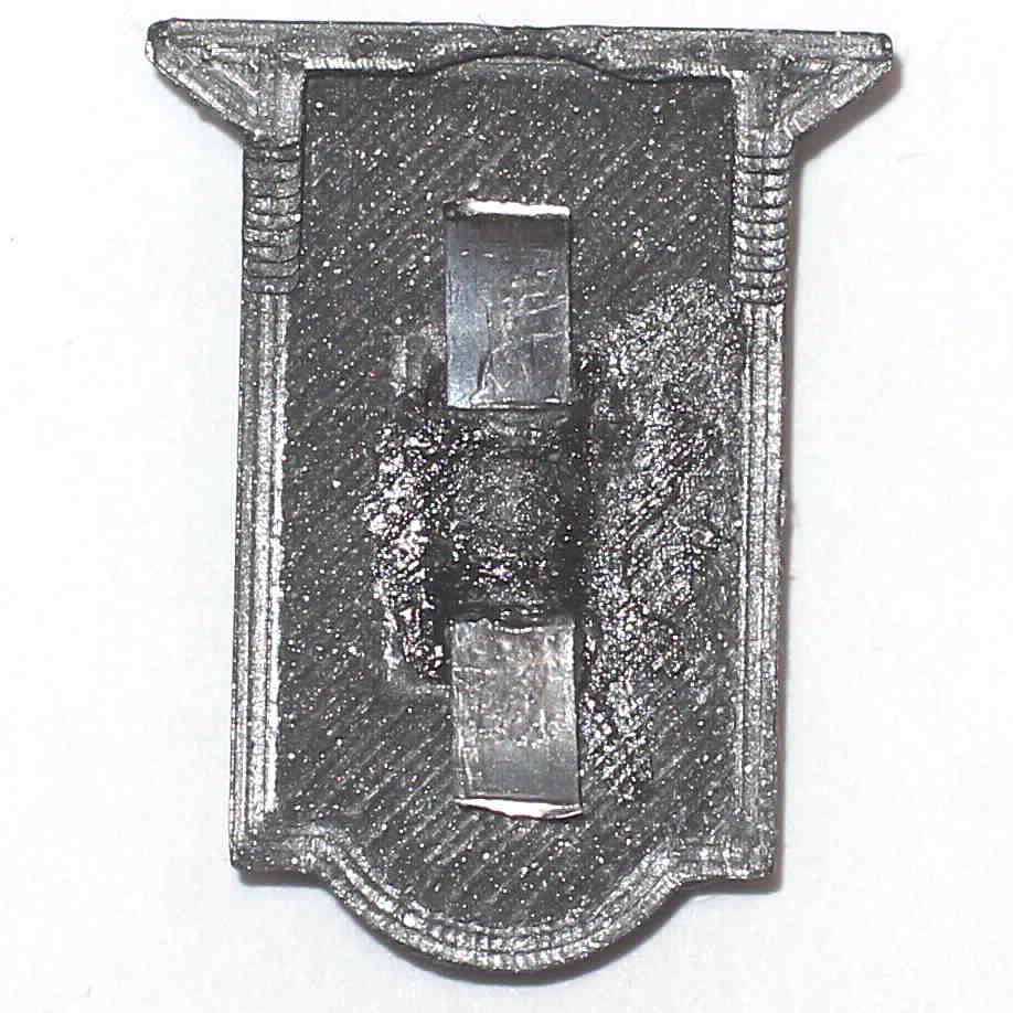 The printed battery cover.