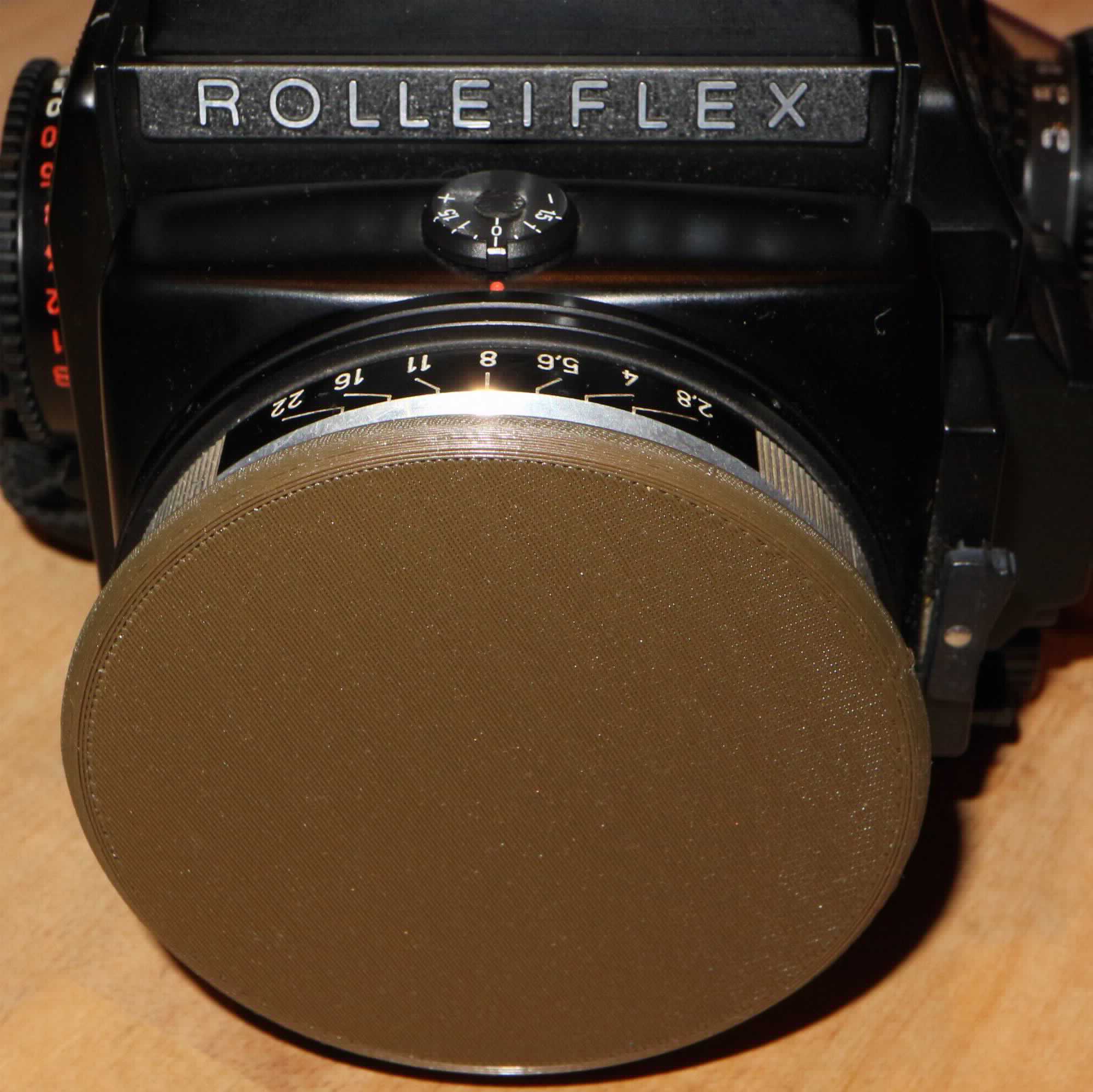 Lens cap on the camera.